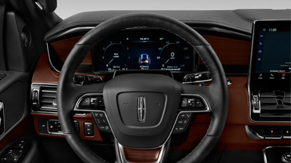 Leather interior of a Lincoln Navigator from the Summit Express Limo fleet